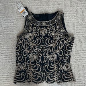 JKara Beaded Evening Top NWT Holiday Ready!